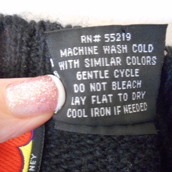 Disney Mickey Wool Blend Size M Sweater 3/4 sleeve - Picture 4 of 5